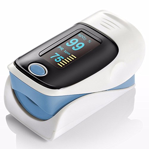 Fingertip Pulse Oximeter,Blood Oxygen SpO2 Saturation Monitor with Digital LED Display for Elderly, Children, Sports, Pregnant Woman (Blue)