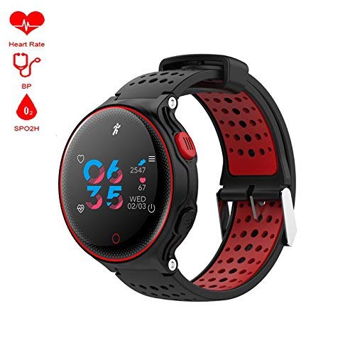 Fitness Activity Tracker Watch IP67 Waterproof Sports Stylish Bracelet Fashion Strap All Day Activity Auto Sleep Tracking Pedometer APP Support iOS/Android (Black-1)