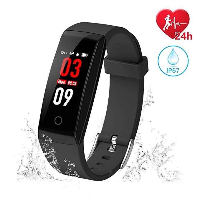 The perseids Fitness Tracker Color Screen, Waterproof Activity Tracker Watch with Heart Rate Monitor, Smart Wristband with Calorie Counter Watch Pedometer Sleep Monitor for Kids Women Men