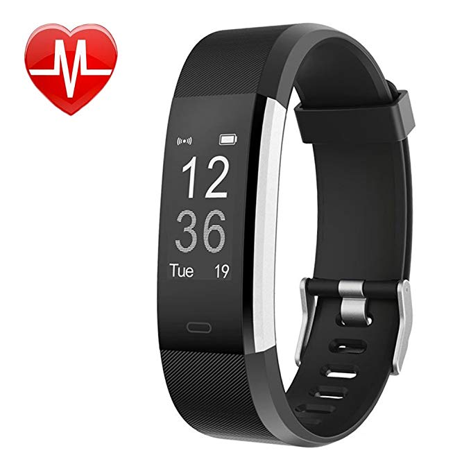 Fitness Tracker Po Lyle Heart Rate Monitor Waterproof Activity Tracker Pedometer Bluetooth Wireless Smart Bracelet IP67 Waterproof for Android and IOS Smartphones