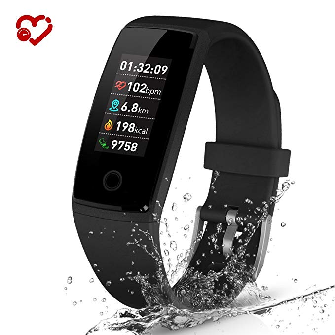 RIVERSONG Multifunctional Fitness Tracker Watch, Health Activity Tracker Smart Band Waterproof, Support Blood Pressure/Heart Rate/Sleep Monitor, Calories/Step Counter, Call/SMS/SnS Reminder