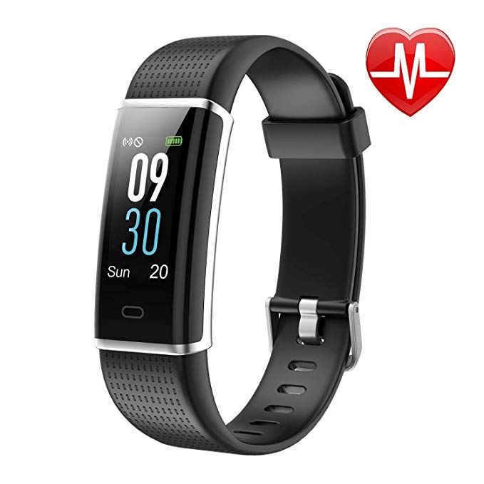 LETSCOM Fitness Tracker, Heart Rate Monitor Watch Color Screen, IP68 Waterproof, Step Counter, Calorie Counter, Sleep Monitor, Pedometer, Smart Watch Kids Women Men