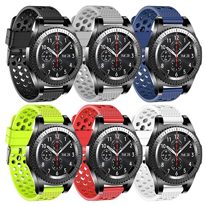 for Samsung Gear S3 Frontier Bands/Classic 22mm Watch Band Silicone Material for Samsung Gear S3 Smartwatch Women Men