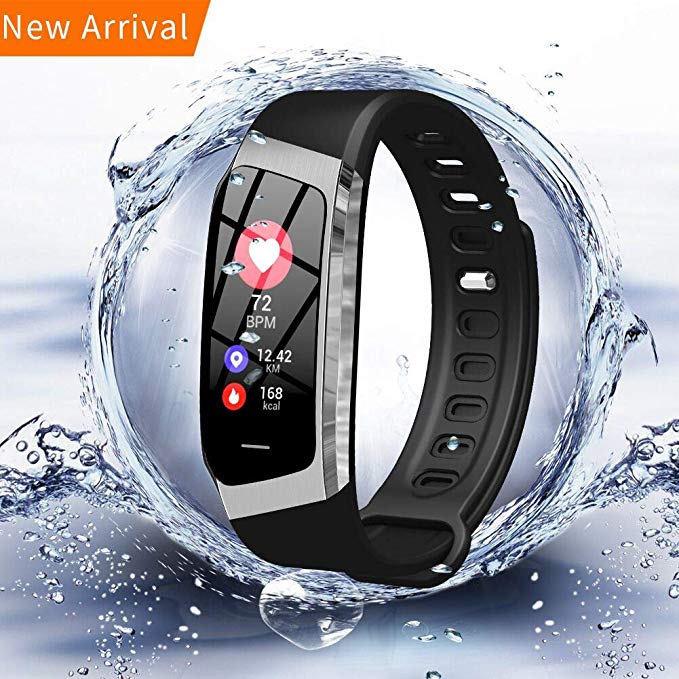 AOE Fitness Tracker HR Activity Tracker Fitness Watch Heart Rate Monitor Blood Pressure Waterproof Fitness Tracker Smart Bracelet Step Counter Calorie Counter for Kids Women Men Android iOS