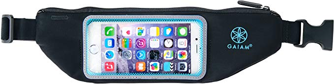 Gaiam Smartphone Fitness Belt, Cell Phone Holder Exercise Case, Touch Screen