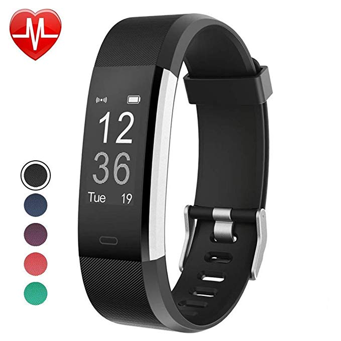 YAMAY Fitness Tracker, Fitness Watch Activity Tracker with Heart Rate Monitor,Sleep Monitor,Step Counter,Calories,14 Sports Tracker,IP67 Waterproof,Slim Pedometer Watch for Men,Women and Kids