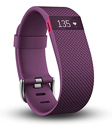 Fitbit Charge HR Wristband, Plum, Large