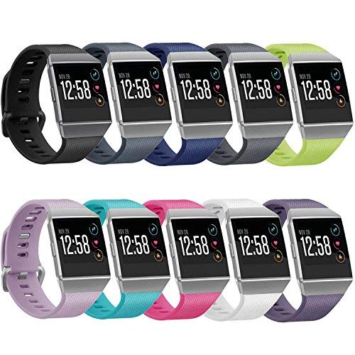 Band For Fitbit Ionic, Soft Silicone Adjustable Replacement Sport Strap Band for Fitbit Ionic Smartwatch (No Tracker)