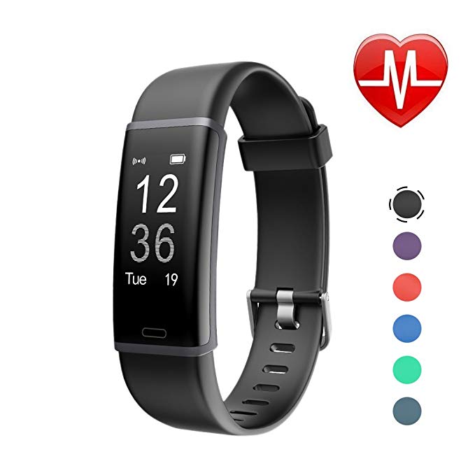 LETSCOM Fitness Tracker, Activity Tracker Heart Rate Monitor, Sleep Monitor, Step Counter, Calorie Counter, Waterproof Pedometer Watch Kids Women Men