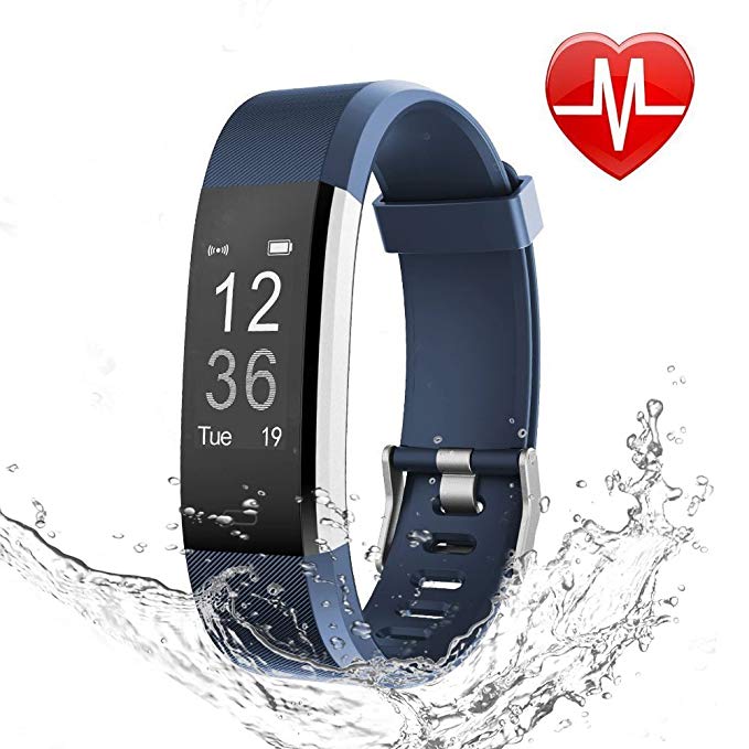 ANPiN Fitness Tracker HR, Heart Rate Monitor Watch, IP67 Waterproof Activity Tracker with Step Counter and Sleep Monitor, Pedometer Watch, Smart Wristband for Kids Women and Men