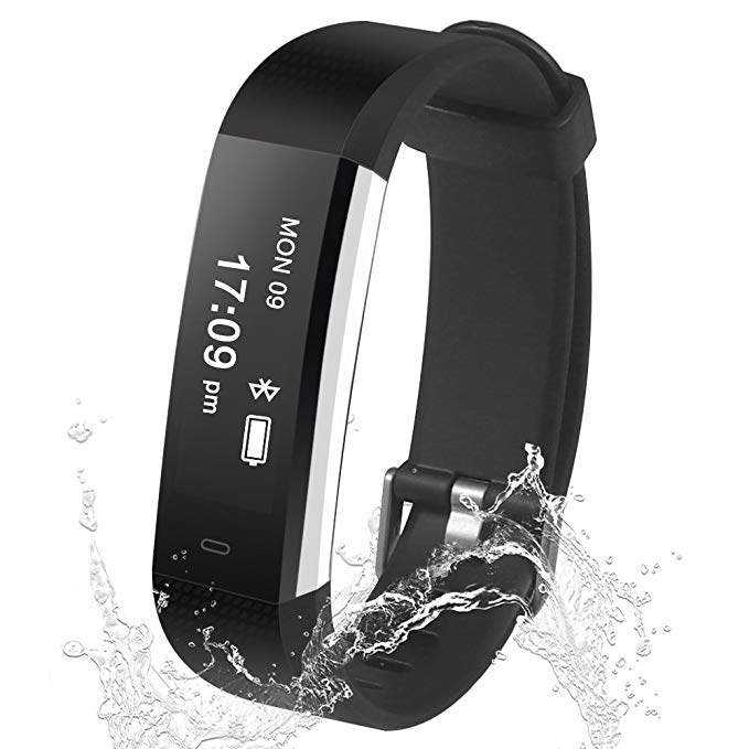 Ulvench Fitness Tracker, Step Counter Watch with Sleep Monitor, Pedometer Smart Bracelet as Calorie Counter Waterproof Activity Tracker for Android & iOS Phone