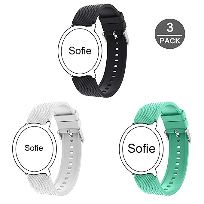 Lamshaw for Michael Kors Access Sofie Band, Quick Release New Sport Silicone Replacement Band for MK Access Sofie Smartwatch (3 Pack)