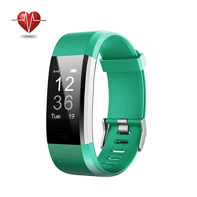 Damusy Fitness Tracker, Bluetooth Watch Activity Tracker Smart Band with Heart Rate Monitor,Waterproof Bracelet Pedometer Wristband with Calorie Counter, Call/SMS Remind for Android and iOS