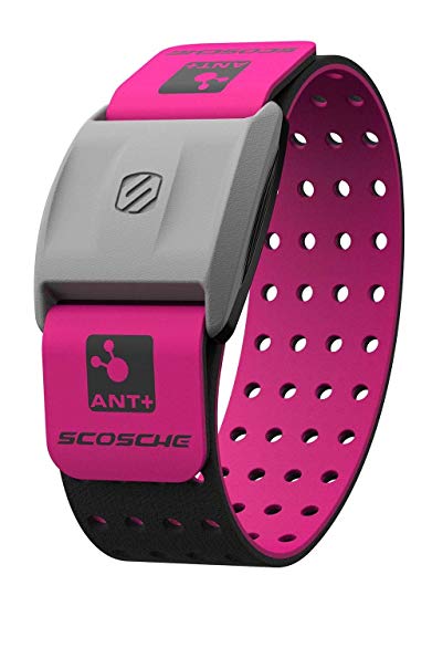 Scosche RHYTHM+ Heart Rate Monitor Armband - Optical Heart Rate Armband Monitor With Dual Band Radio ANT+ and Bluetooth Smart