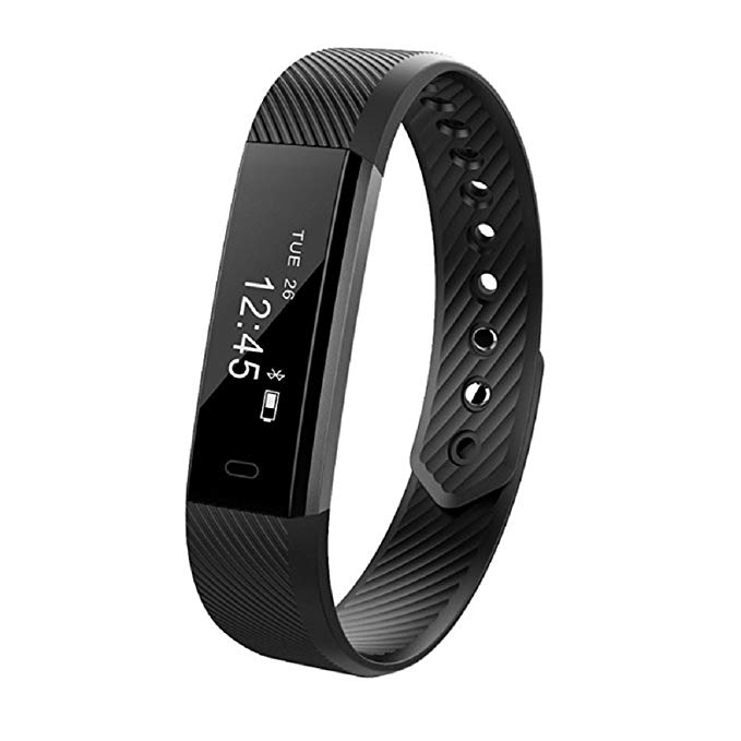 CurioCity V2 Bluetooth Smart Band with Fitness Tracker, Step Tracker/Pedometer Bluetooth Bracelet Activity Tracker/ Sleep Monitor, Calories, Weatherproof Fitness Band for all iPhone & Android phones