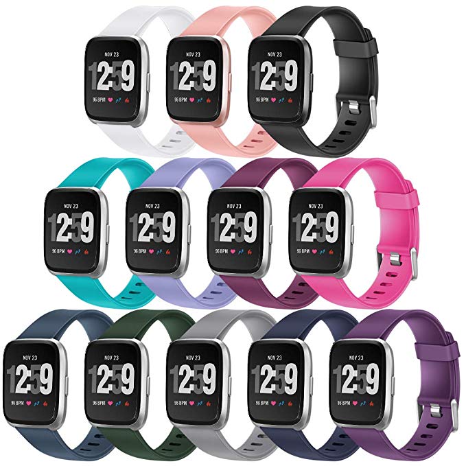 Hamile Bands Compatible with Fitbit Versa, Large Small