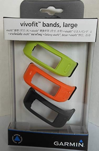 Garmin Genuine Color Bands Set for Vivofit Large Size Orang Green Black