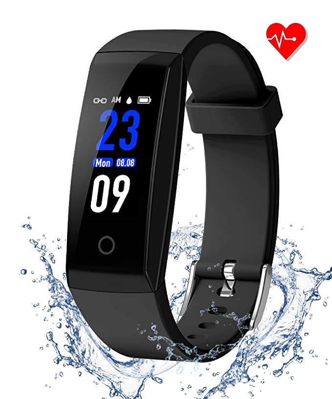 GOOPOW Fitness Tracker HR, Activity Tracker Watch with Heart Rate Monitor, Waterproof Smart Fitness Band with Step Counter, Calorie Counter, Pedometer Watch for Kids Women and Men