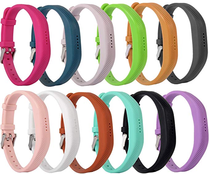 Huishang Flex 2 Accessory Bands for Fitbit Flex 2/Fit bit flex2, With Chrome Claspor Soft Silicone Fitness Bracelet Strap, Adjustable Replacement Wrist Band for Fitbit Flex 2 Fitness Smart Watch