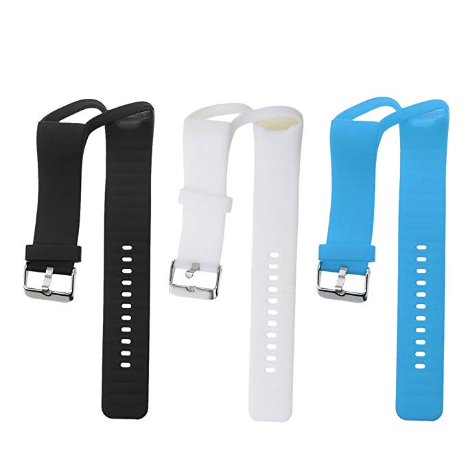 MonkeyJack 3Pack Silicone Wristband Watch Strap Belt & Buckle for Polar A360 Sport Fitness Bracelet