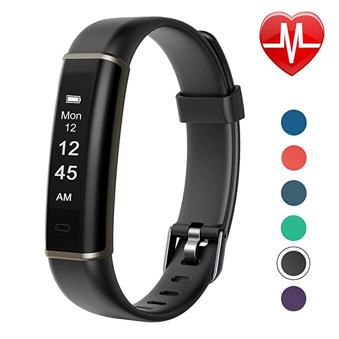 Letsfit Fitness Tracker with Heart Rate Monitor, Pedometer Watch, Waterproof Smart Watch Activity Tracker with Step Counter, Sleep Monitor, Step Tracker for Kids Women and Men