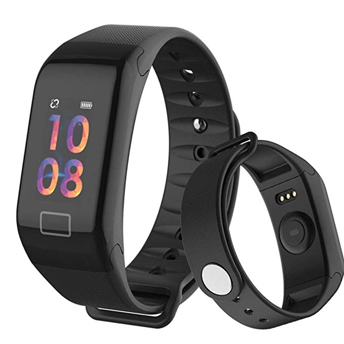 Fitness Tracker, Activity Tracker with HD Colorful Touch Screen,Health Tracker with HR/Blood Pressure/Blood Oxygen/Sleep Monitor,Fitness Watch IP67 Waterproof Smart Band with Calorie Counter Pedometer