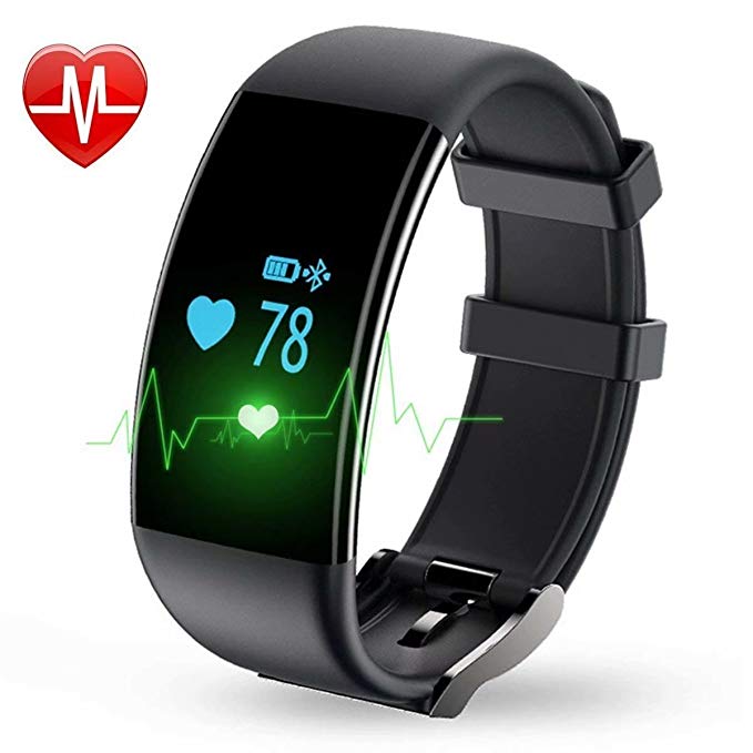 Longess Fitness Tracker, Activity Tracker Watch Heart Rate Monitor, Waterproof IPX8 Step Counter, Calorie Counter, Pedometer Watch, Compatible Android iOS