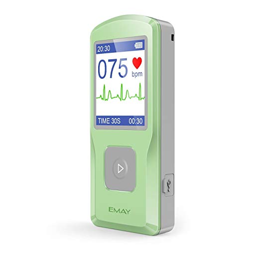 EMAY Handheld EKG Monitor (EMG-10) | Helps Detect Cardiac Abnormalities Anytime, Anywhere