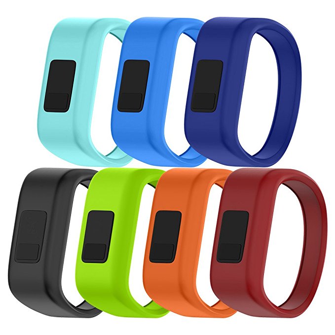 NotoCity for Garmin Vivofit JR Bands Soft Silicone Replacement Watch Bands for Garmin Vivofit JR,7 Colors Pack Small