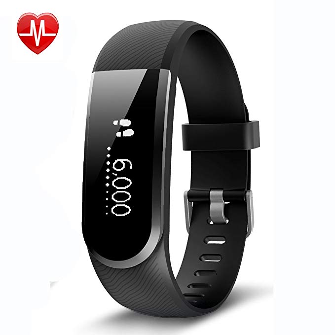 Heart Rate Monitor,Willful Fitness Tracker Bluetooth Smart Bracelet Watch Activity Tracker Pedometer Wristband with Step Calorie Counter Sleep Monitor Alarm Clock Call SMS Push for iPhone IOS Android