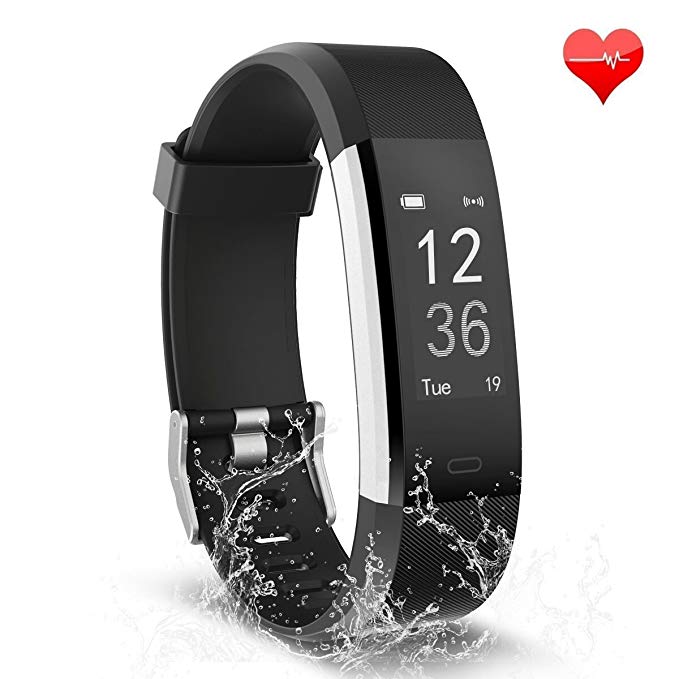 SOLICE Fitness Tracker, Activity Tracker Watch with Heart Rate Monitor,Waterproof Smart Double Color Liquid Silicone Strap with Step Counter Calorie Counter,14 exercise modes for Sport&Gym