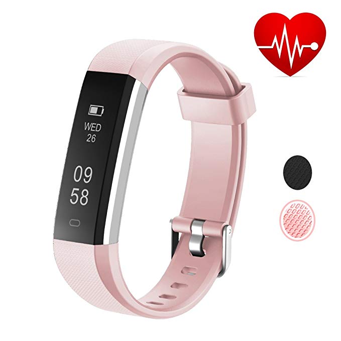 Fitpa Fitness Tracker, Slim Activity Tracker Watch with Heart Rate Monitor, Waterproof Pedometer Smart Bracelet with Step Counter, Sleep Monitor for Kids, Women, and Men