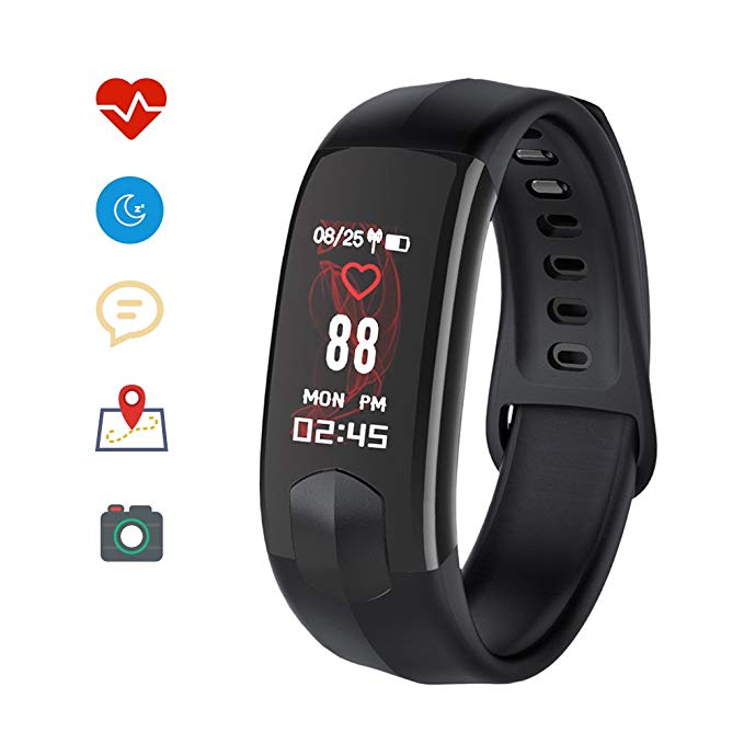 Holidayer Hi11 Fitness Tracker HR, Activity Tracker Watch with Heart Rate Monitor, Waterproof Smart Bracelet with Step Counter, Calorie Counter, Pedometer Watch for Kids Women and Men, Android & iOS