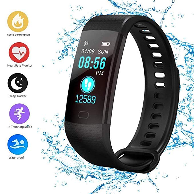 GUOHE Fitness Watch，Fitness Tracker HR, Activity Tracker with Heart Rate Monitor Watch, IP67 Waterproof Smart Band with Step Counter Pedometer Watch for Kids Women Men, Android & iOS