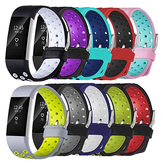 Band for Fitbit Charge 2, New Soft Silicone Wristband Strap Replacement Band for Fitbit Charge 2 (No Tracker)