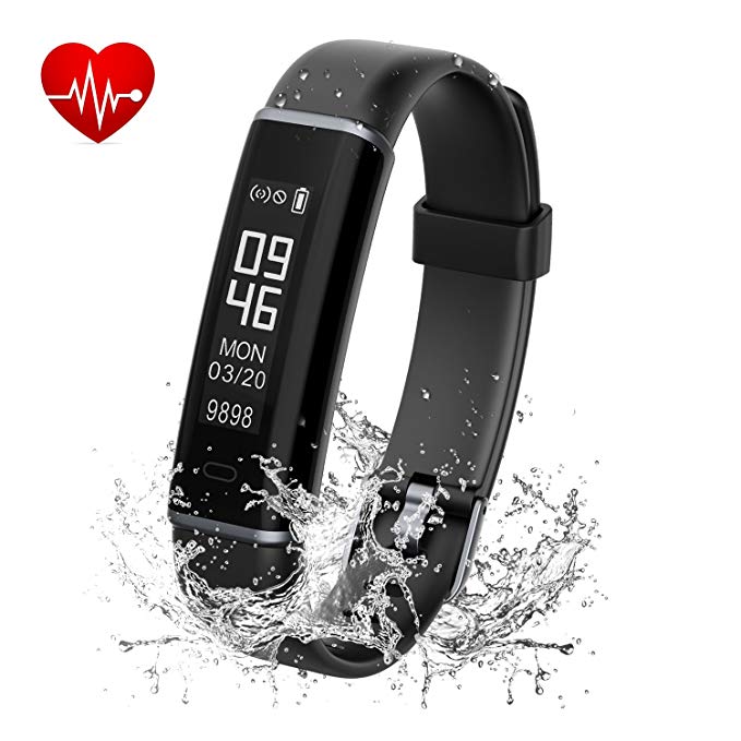 ANGINSTAR Fitness Tracker, IP67 Waterproof Dustproof Smart Band with Heart Rate Monitor, Sleep Monitor Step Counter Activity Tracker for Women Men Kids for Android & iOS Phones