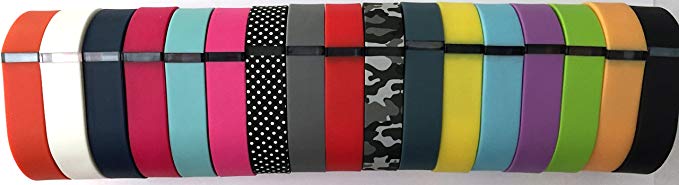 Set 17 Colors Large L Replacement Bands With Clasps for Fitbit FLEX Only /No tracker/ 1pc Black with White Dots Spots 1pc Camouflage Camo Army Military Color 1pc Grey 1pc Black 1pc Navy 1pc Violet 1pc White 1pc Green 1pc Yellow 1pc Orange 1pc Tangerine 1pc Purple / Pink 1pc Light Blue 1pc Teal 1pc Slate 1pc Red 1pc Rose Wireless Activity Bracelet Sport Wristband Fit Bit Flex Bracelet Sport Arm Band Armband