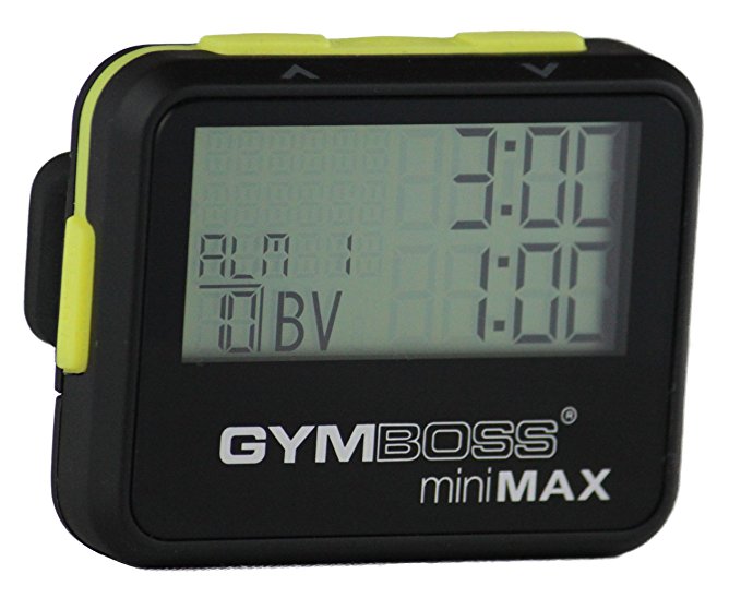 Gymboss miniMAX Interval Timer and Stopwatch - BLACK / YELLOW SOFTCOAT