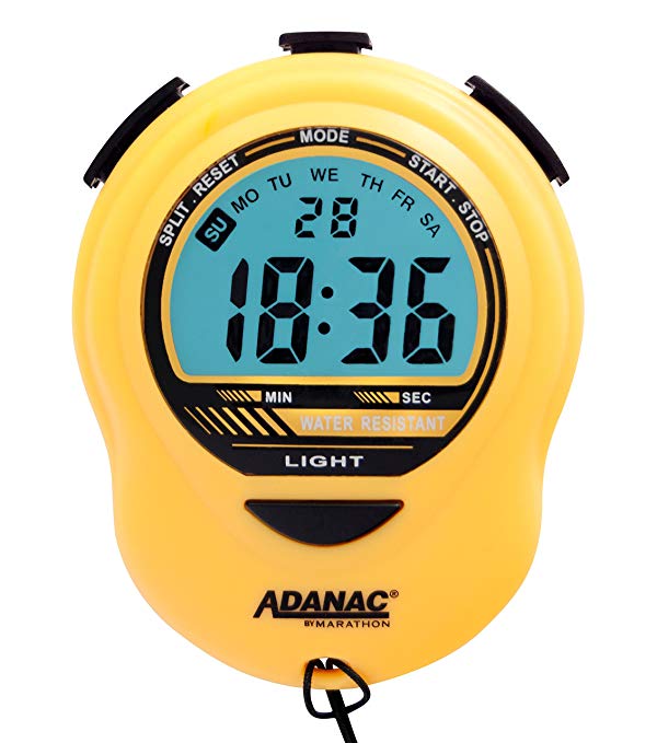 MARATHON ST083013 Adanac Digital Glow Stopwatch Timer with Extra Large Display and Digits - Battery Included