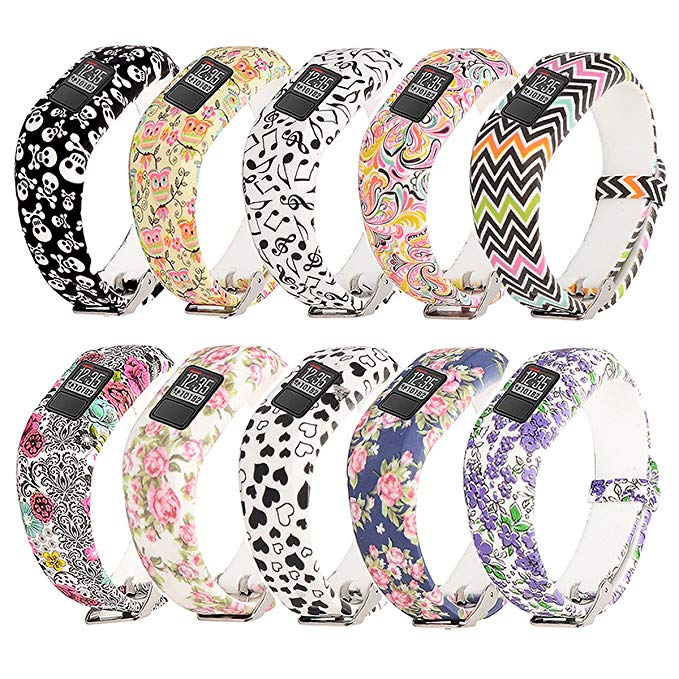 For Garmin Vivofit jr.2 Bands[Printing Patterns Style]RuenTech Replacement Soft Silicone Adjustable Wristbands Strap For Garmin Vivofit jr 2/Vivofit jr Kid's Band