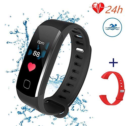 Fitness Tracker, Waterproof Smart Activity Tracker With Sleep Monitor, Continuous Heart Rate Monitor, Calorie Burn Tracker, Pedometer, Multi-Color Screen Display, Blood Pressure for Women, and Men