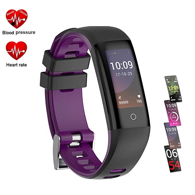 Fitness Tracker, Activity Tracker with Heart Rate Monitor Watch,Smart Watch with Blood Pressure Test, Waterproof Fitness Band with Sleep Monitor Pedometer Watch IP67 Waterproof