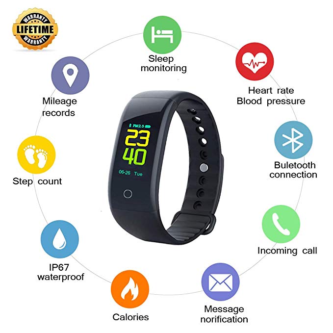 uwinmo Smart Watch, Activity Tracker with Heart Rate Monitor, Sleep Monitor, Remote Camera, Waterproof Fitness Tracker with Step Counter for Kids Women and Men, SmartWatch Compatible for iOS &Android