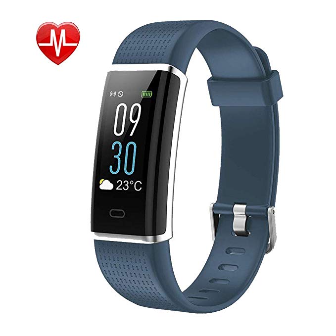 Letuboner Today 50% Off Fitness Tracker,Color Screen Activity Tracker with Heart Rate Monitor,IP68 Waterproof Smart Wristband with Pedometer Calorie Counter Watch Sleep Monitor for Android and iOS