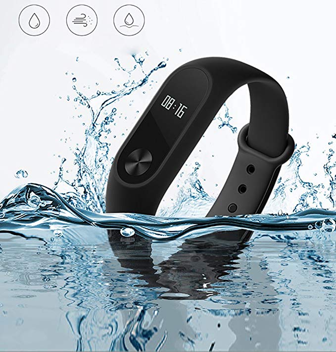 Fitness Tracker Original Xiaomi Mi Band 2 with Heart Rate Monitor and OLED Display for Women, Kids and Men, Waterproof Watch with Pedometer, Xiaomi MiBand 2 Wireless Bluetooth 4.0 Wristband.