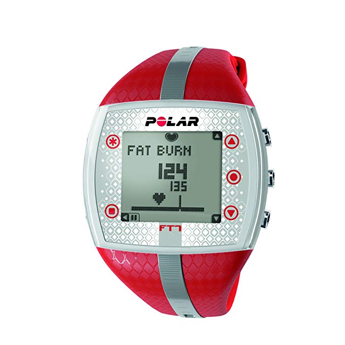 Polar FT7 Heart Rate Monitor Watch (Red/Silver)