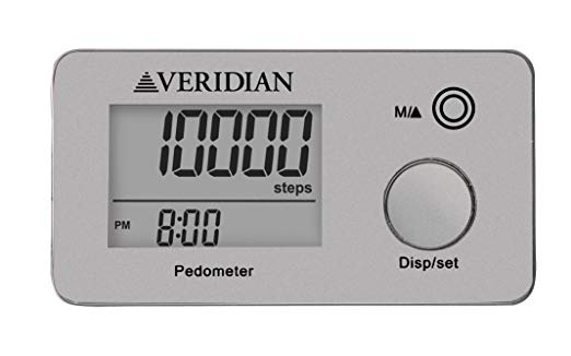 Veridian Healthcare 19-005SL Multi-Function Pocket Pedometer